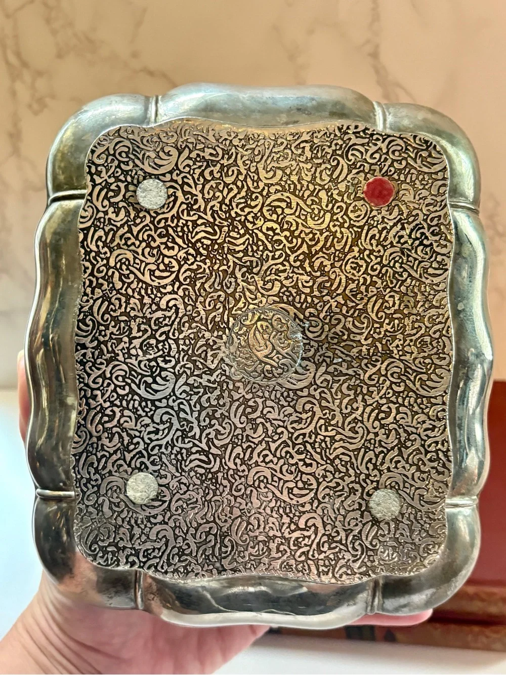 Vintage Godinger Silver Plated Embossed Jewelry Box